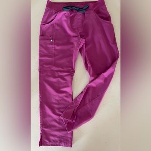 Figs Bright Fuschia Kade pants Medium Petite